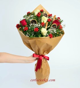 çorlu kokina, çorlu kokina buketi,çorlu yılbaşı çiçeği